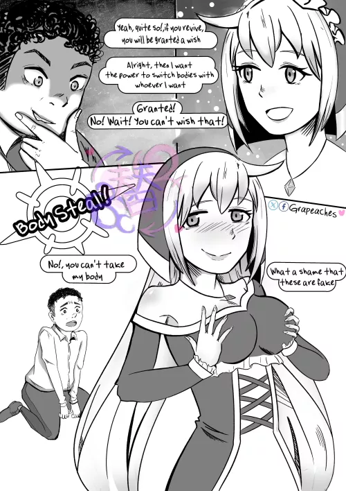 KONOSUBA BODYSWAP COMMISION 1/4~ @Grapeaches Follow me 4 more~ I will be uploading more things;D