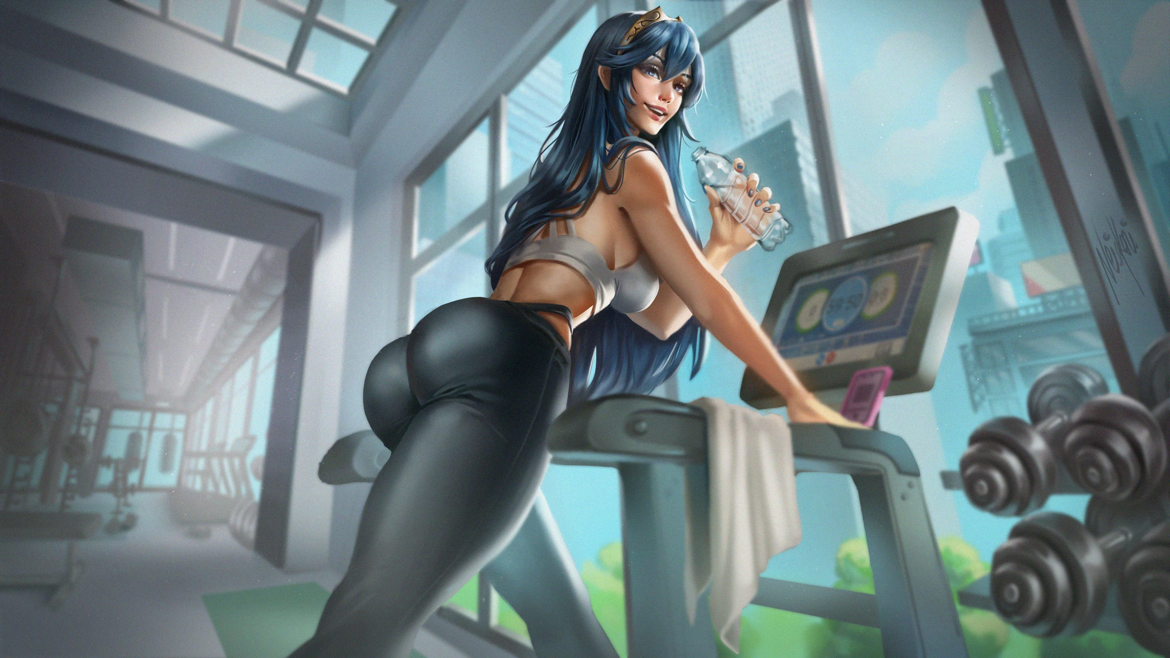 Lucina working it in the gym (Neiakori) 