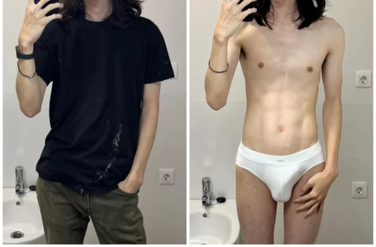 My Dom made me replace my whole underwear drawer with these and I feel really embarrassed wearing them, so he wants me to get used to people seeing my body like this.