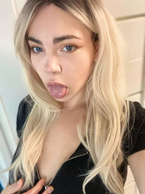 My meek, moist tongue