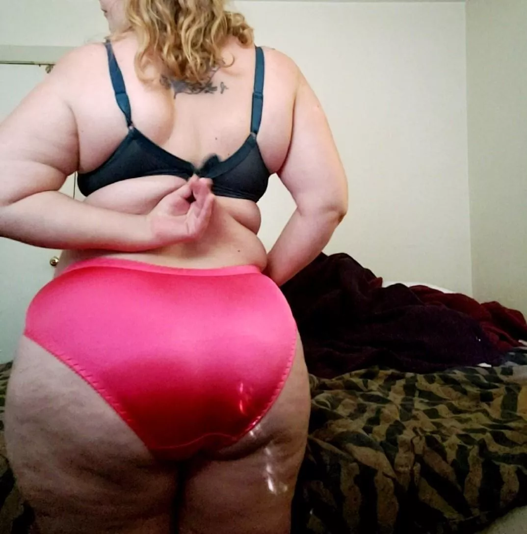 Silky...Thick & Juicy Hot Pink Vintage Fullback Satin Panties