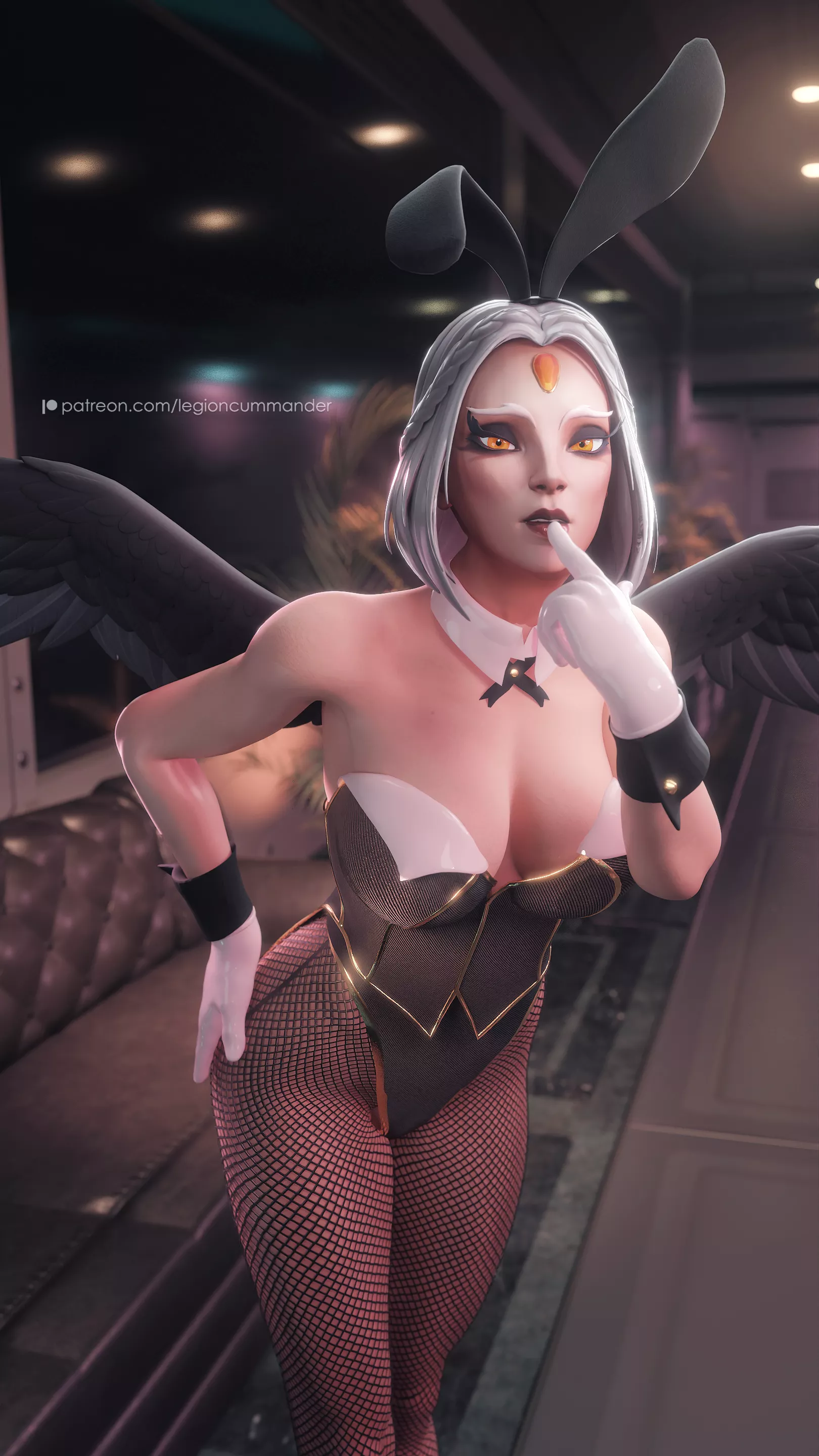 Vengeful spirit wearing a bunnysuit [Dota 2] (legioncummander)