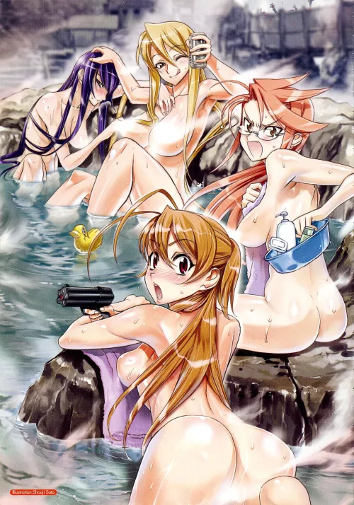 Which one will you repopulate Japan with? Saeko Busujima, Shizuka Marikawa, Saya Takagi, or Rei Miyamoto? (Highschool of the Dead)