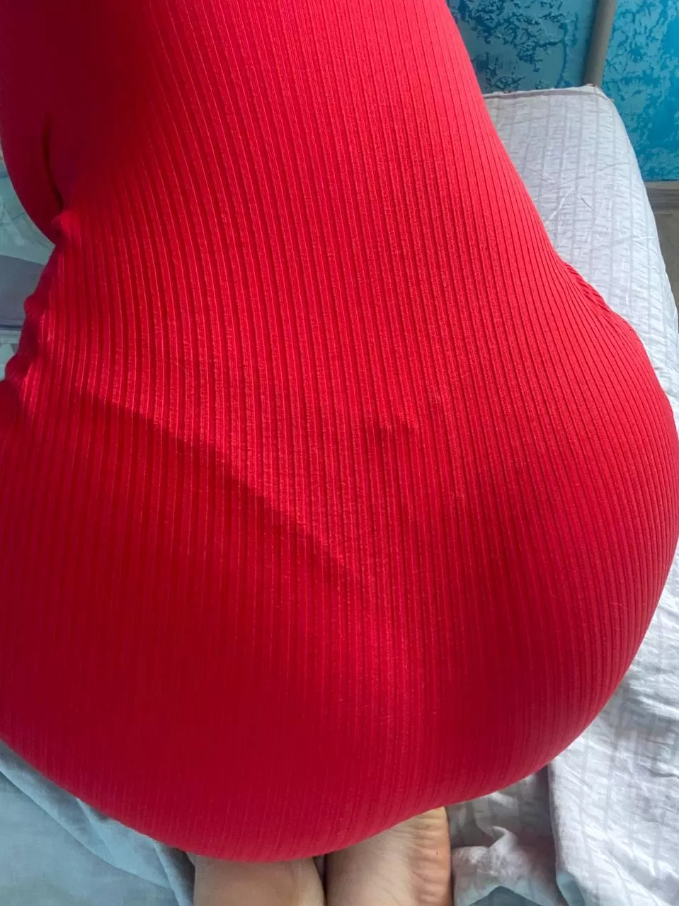 A very tight dress shows off my panty linings