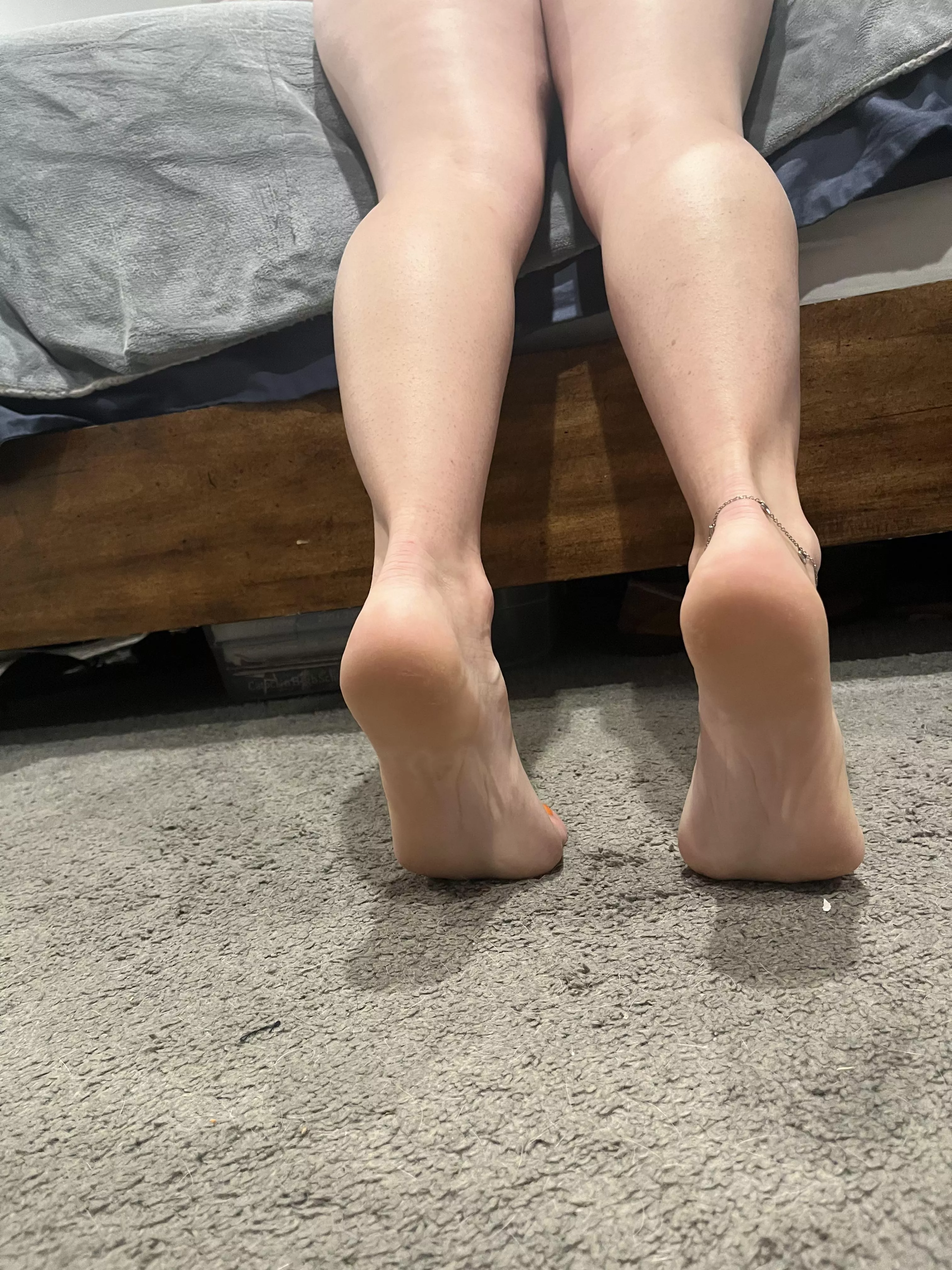 Are you working your way up my legs? Or down?
