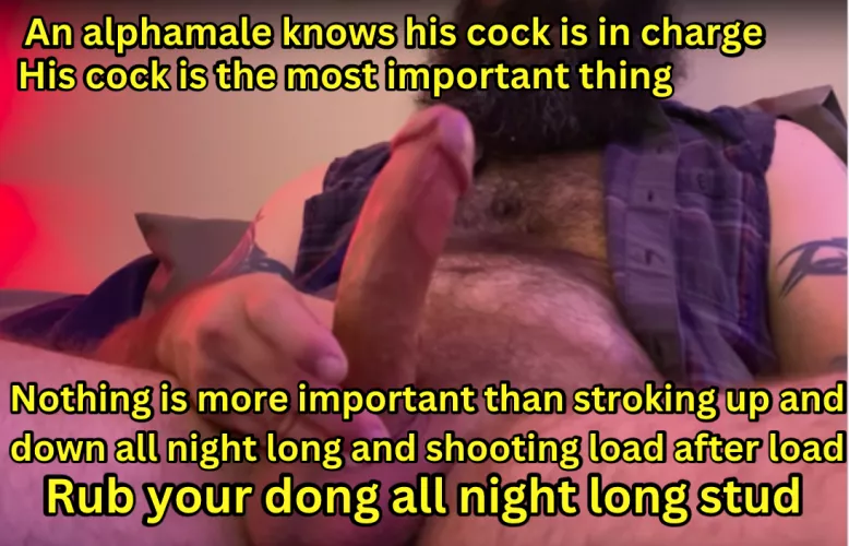 Be proud to be a man - keep rubbing your cock bro