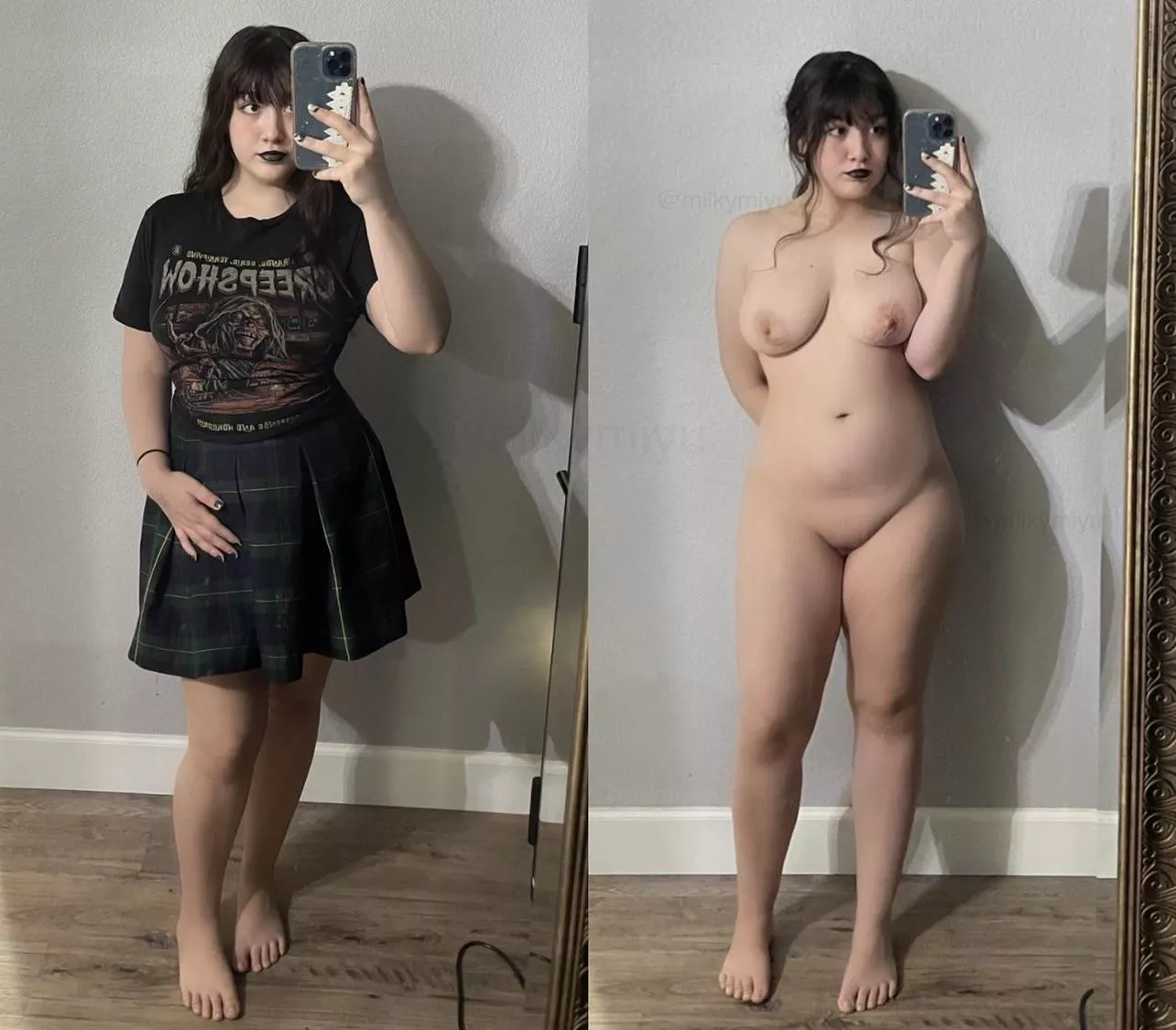 Big tiddy goth gf at your service 