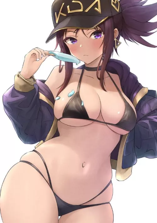 giving the badass bitch on a bikini (b1ack illust)