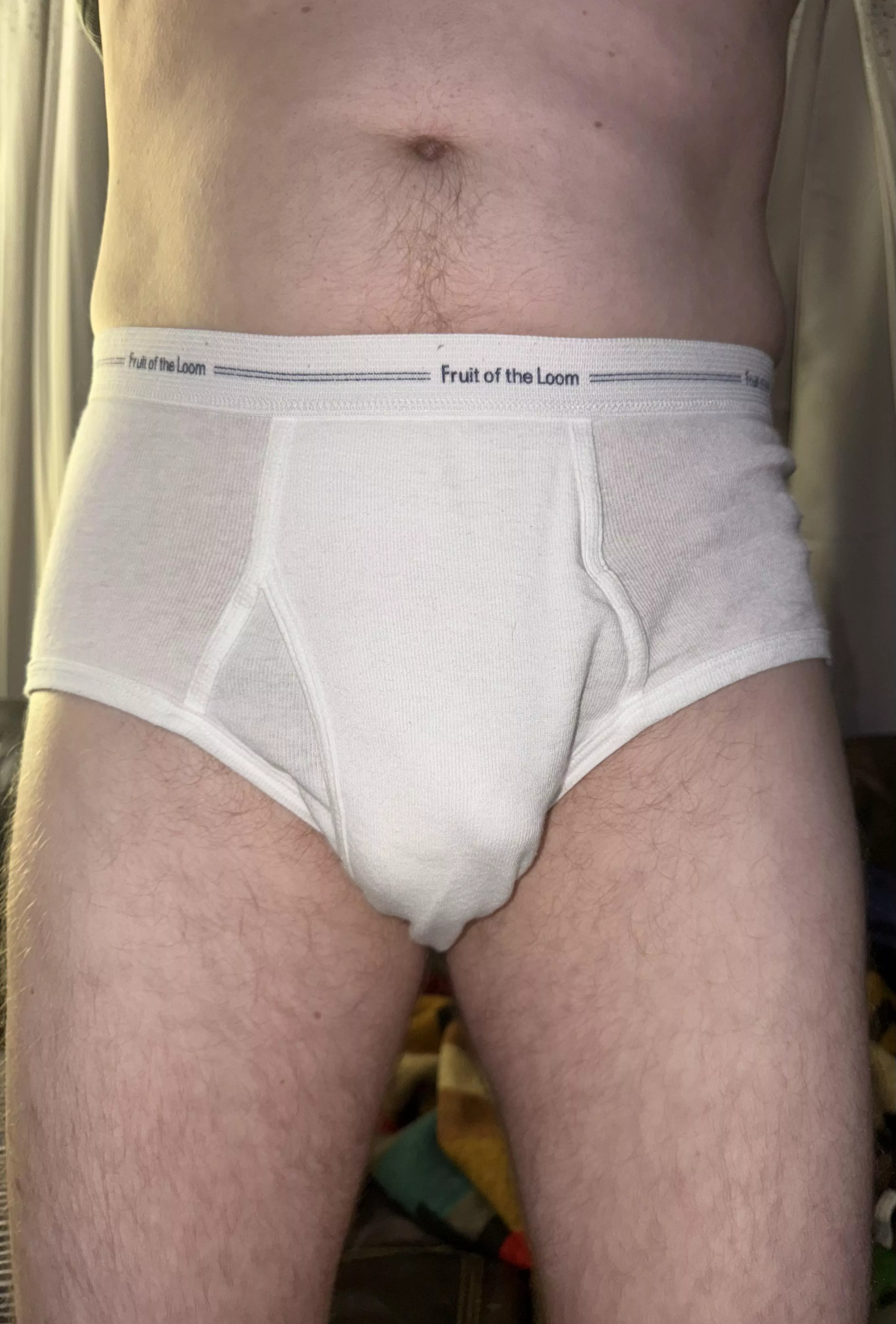 Home from work and don't have to wear pants