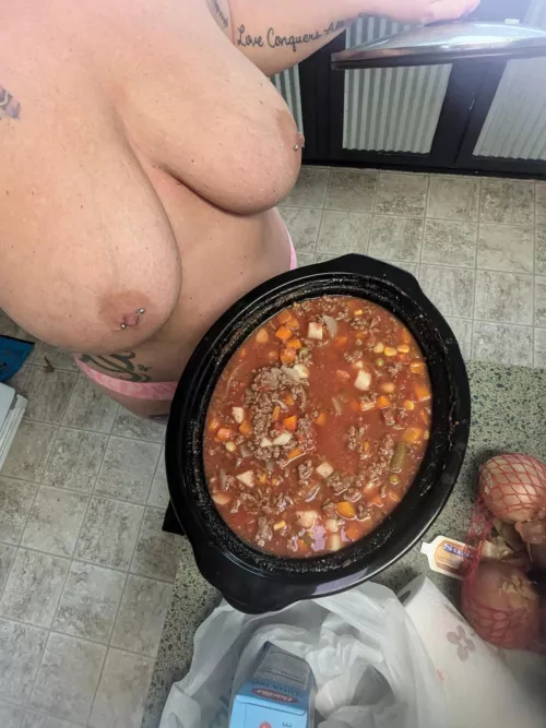 Homemade veggie soup. Perfect for cold days.