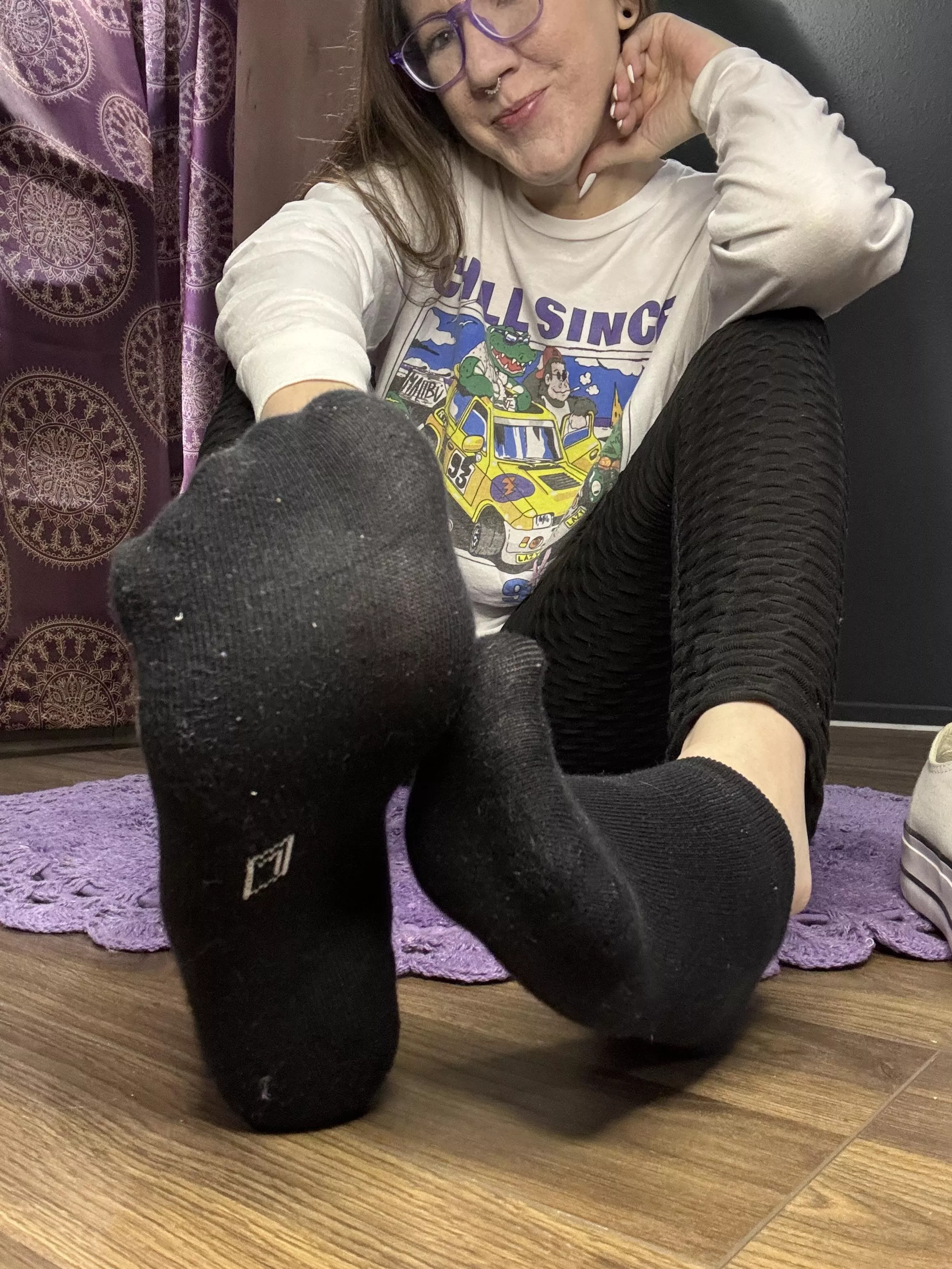 I love when you bury your nose deep into my socks 