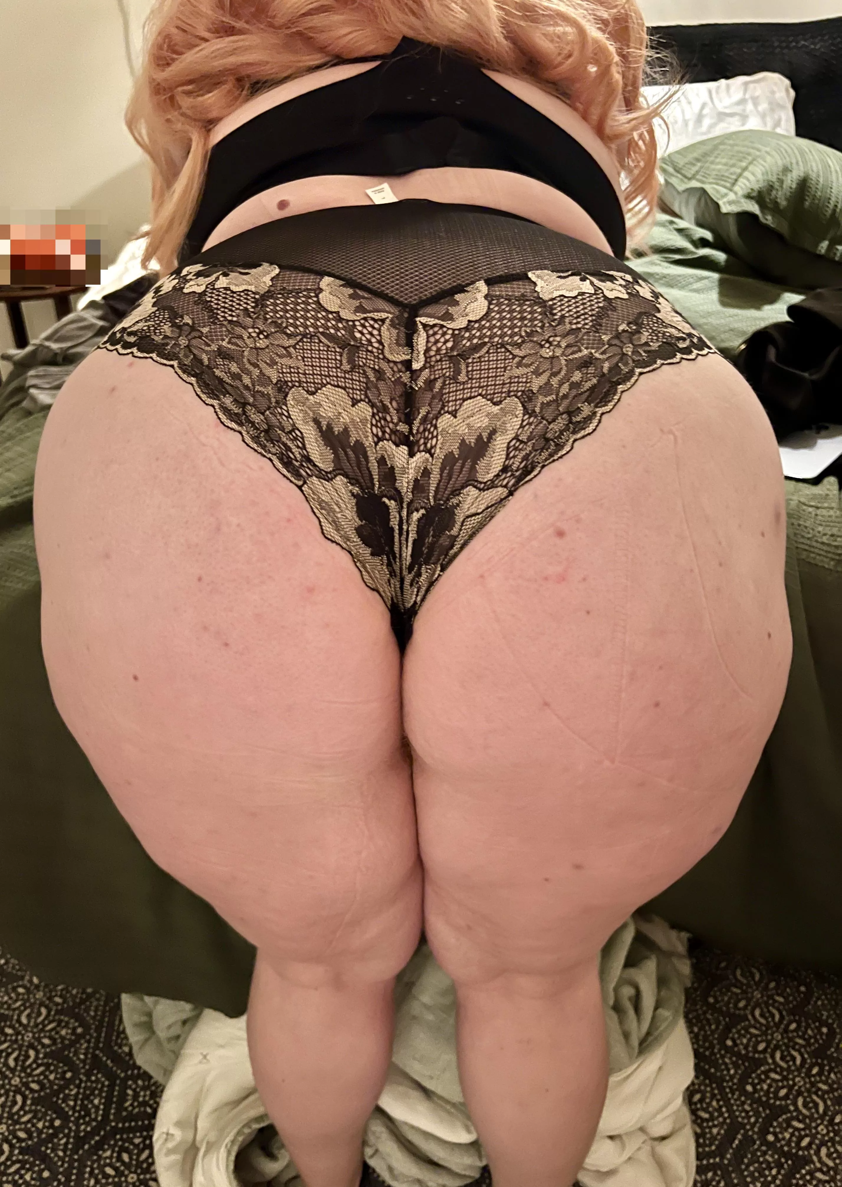 Lacy black panties I wore under a little black dress