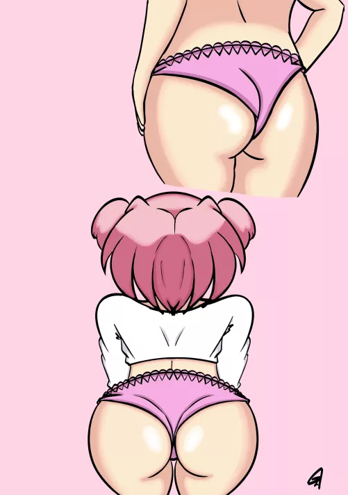 Natsuki's ass. Art by me. (My twitter is below) 
