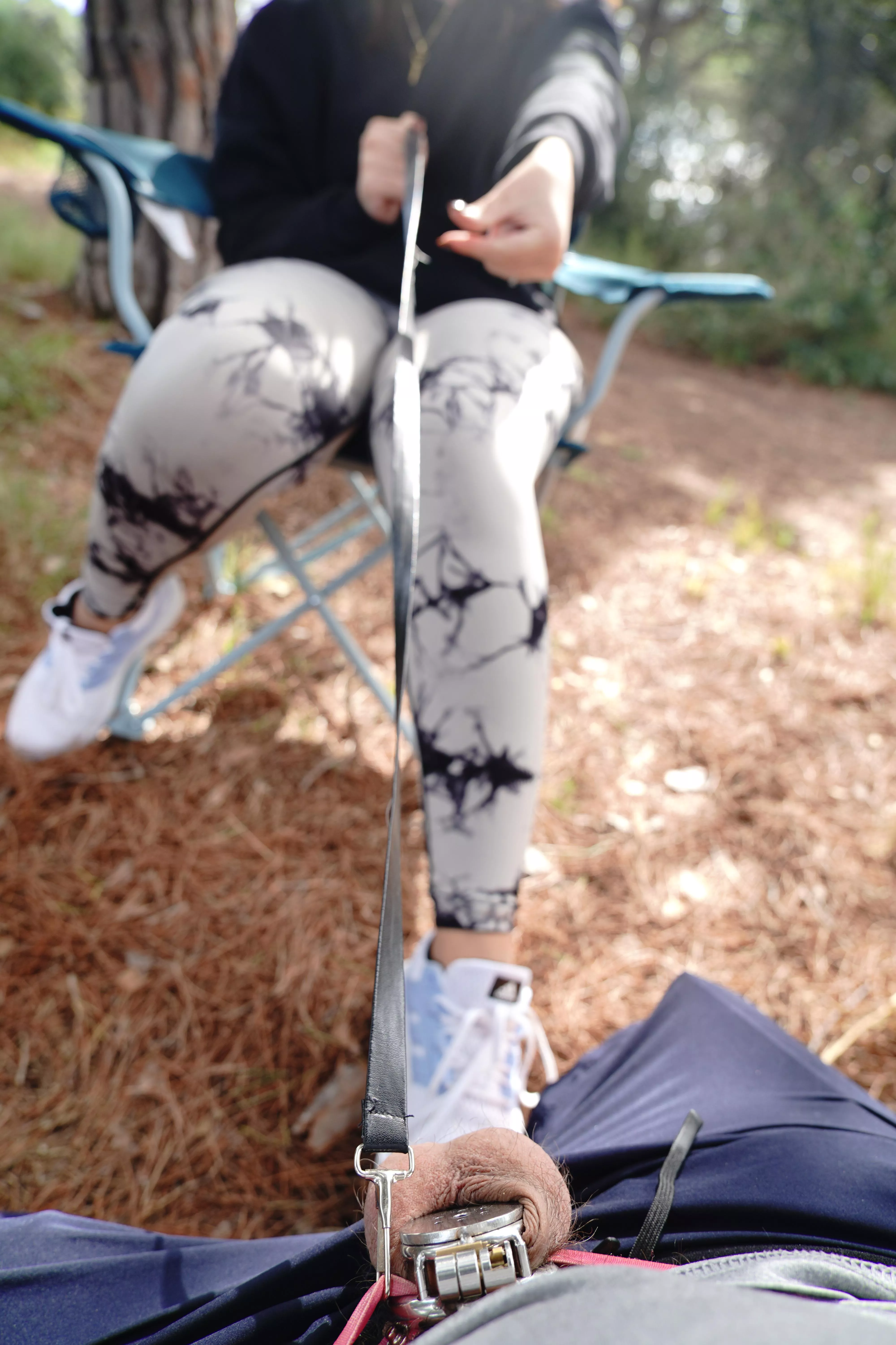 Nothing better than a camping weekend! You on your knees and me in the chair reminding you how small you are! Let's go for a walk, you've earned it!