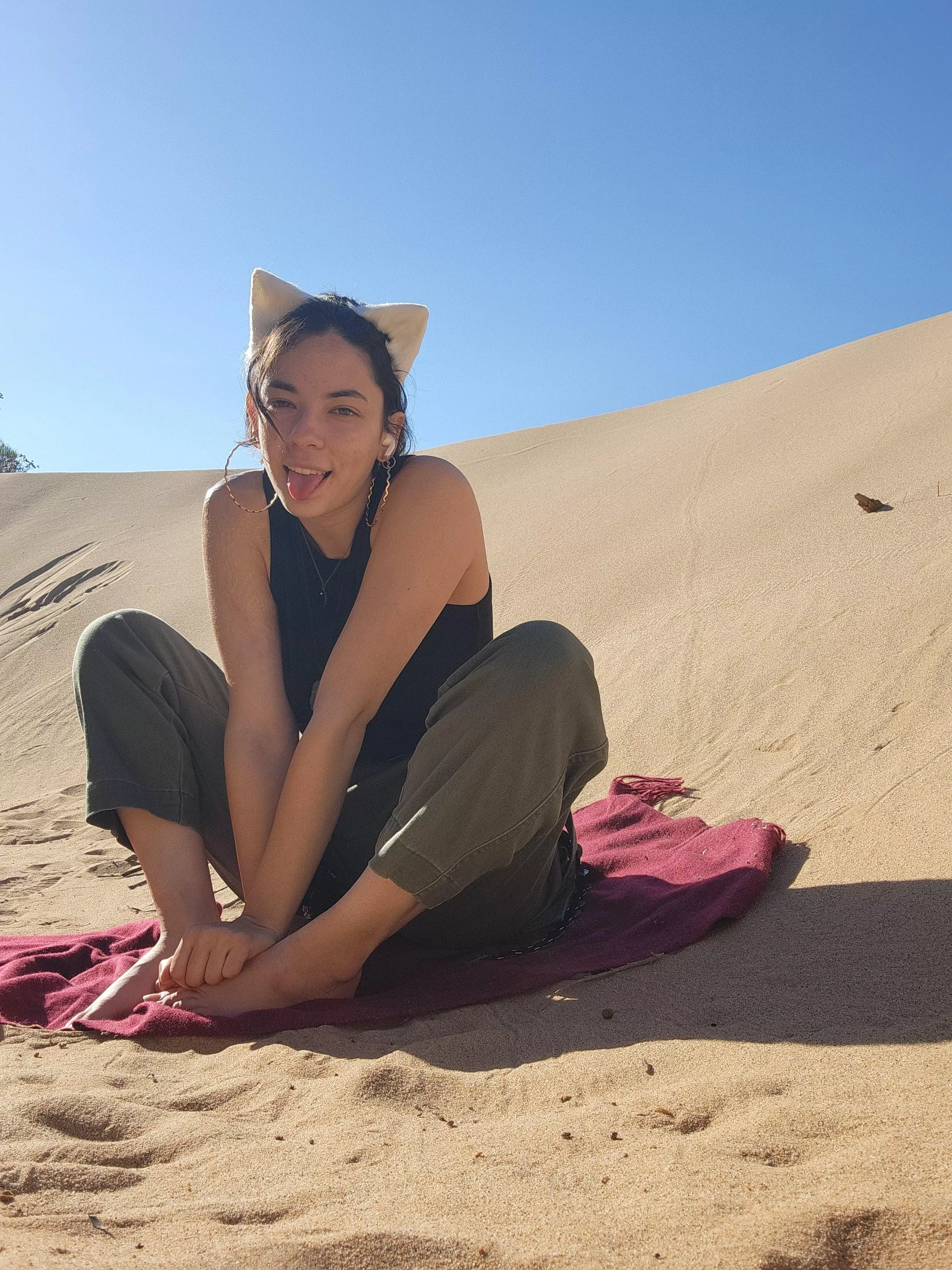 Sitting like a good little obedient puppy