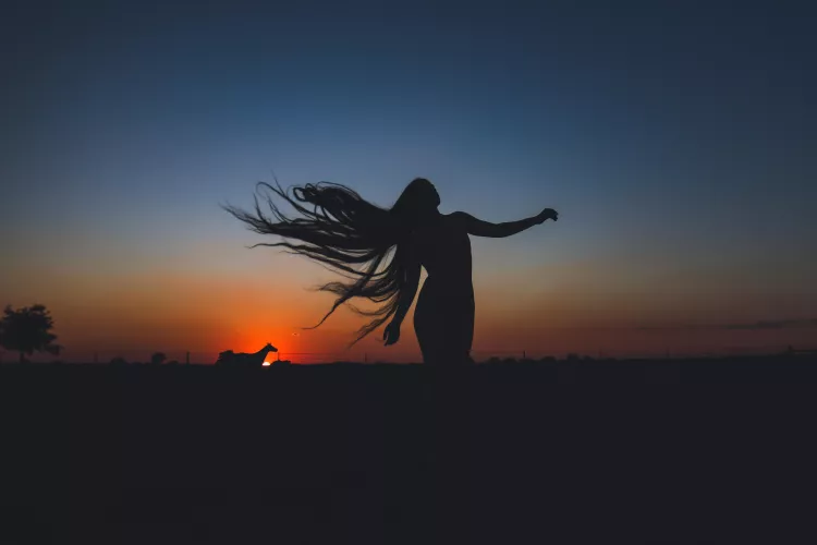 sunset silhouette (self shot)