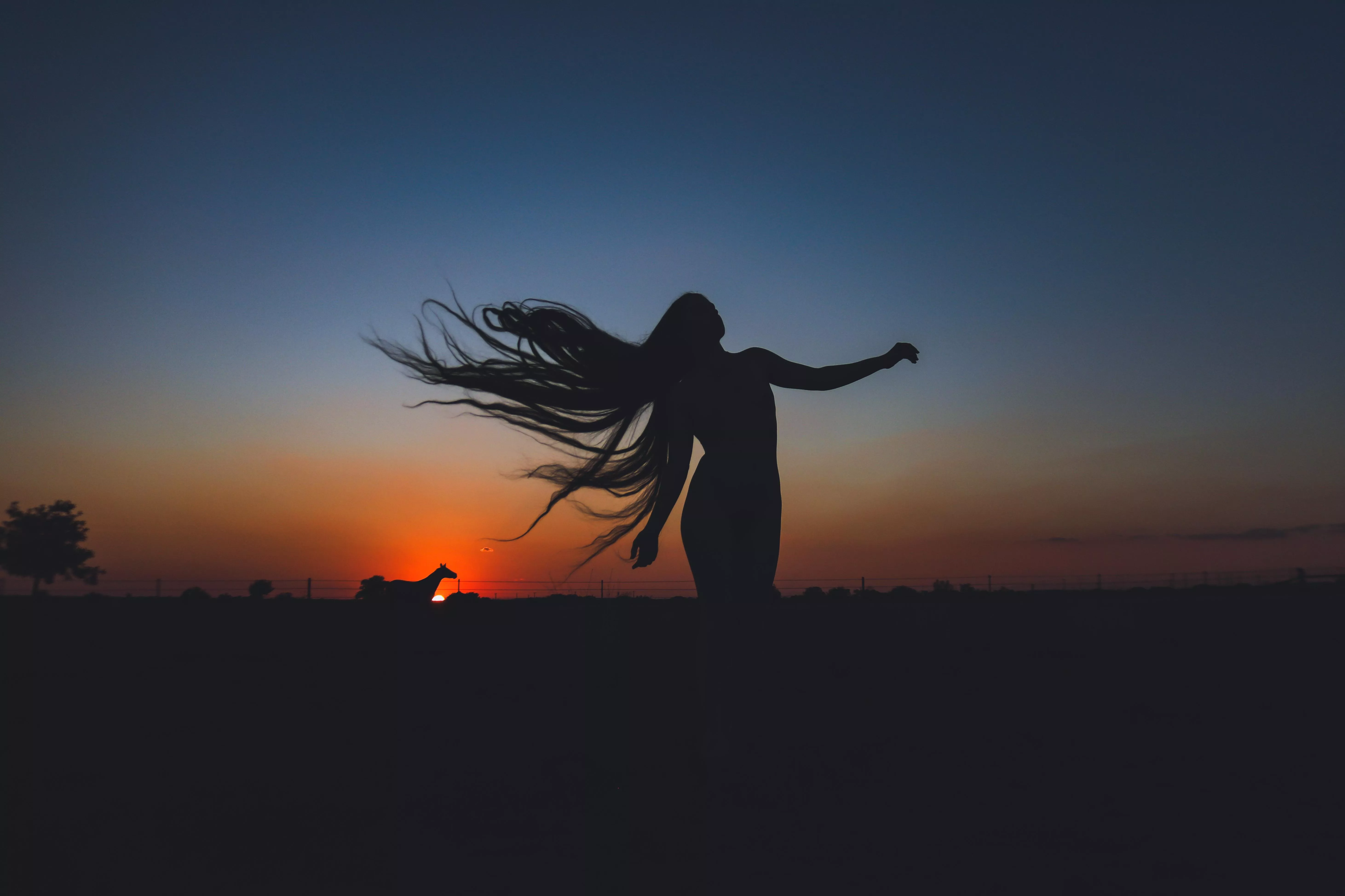 sunset silhouette (self shot)