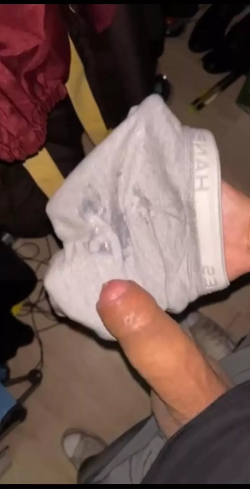 [28] left a surprise in my friends dirty boxer briefs… threw them back in the hamper when I was done 