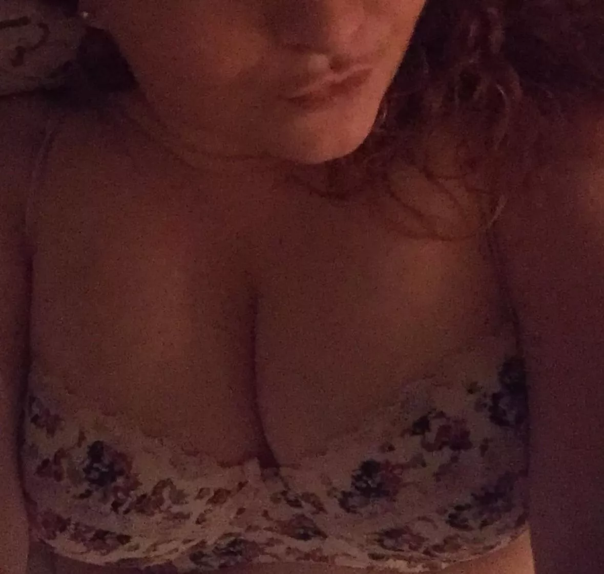 Felt like a curly hair, cute bra kinda day