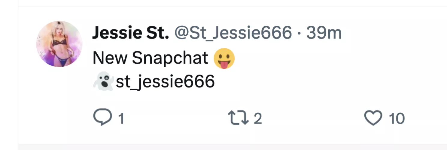 Jessie Saint's new snapchat