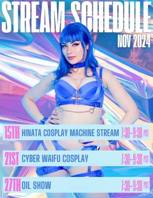 Jewelz Blu November streaming schedule