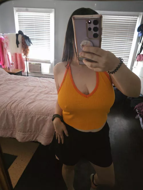 My thick curves fill my shirt out nicely