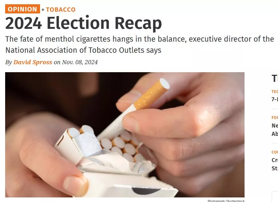 U.S National Cigar Flavors & Cigarettes Menthol Ban In Limbo Following Election 