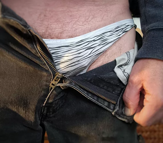 Love wearing a thong under my jeans