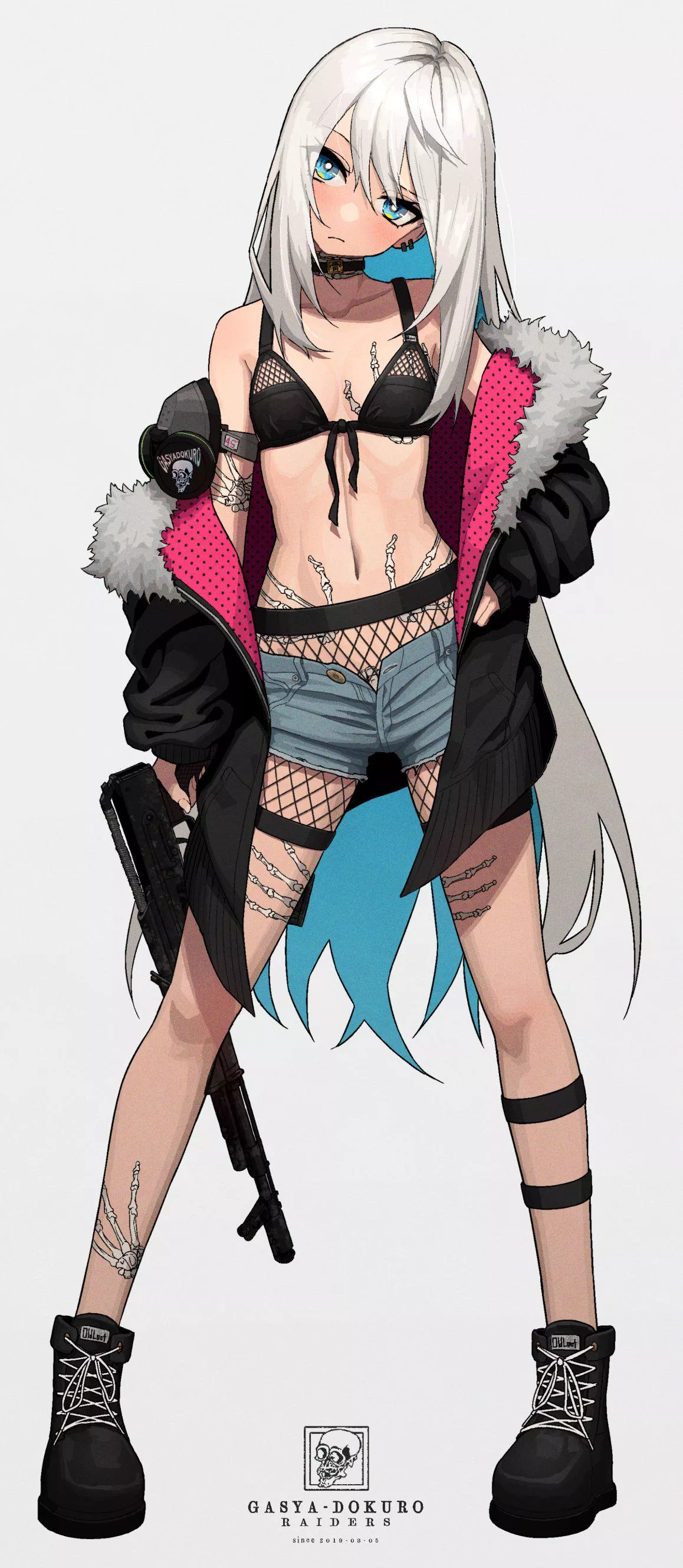 The girl with the skeleton tattoos [Artist's Original]