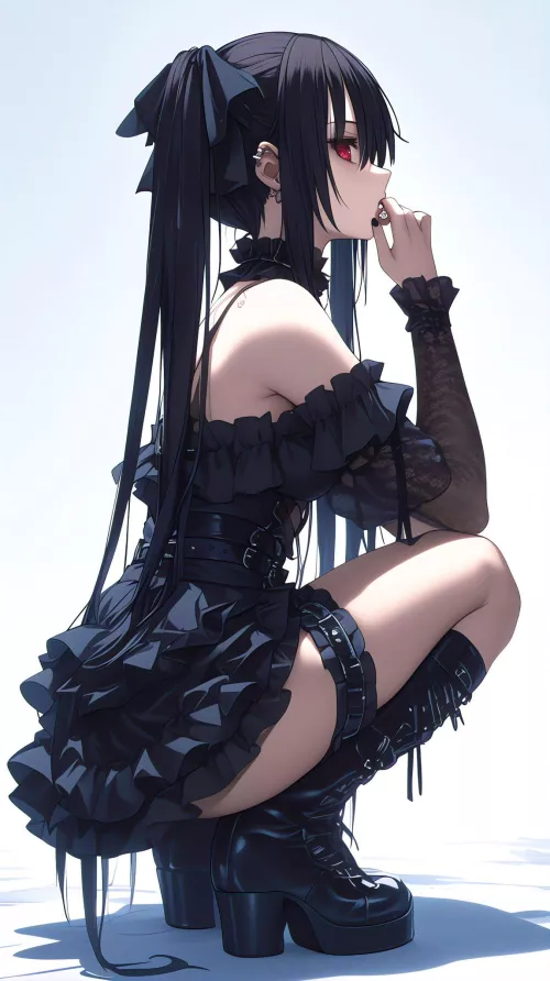 Twintailed Goth Girl 