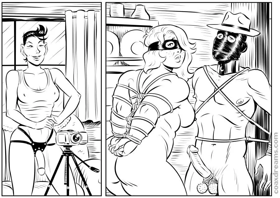 Currently inking three new pages for the 'Kidnap Party' comic. (Coaxdreams)