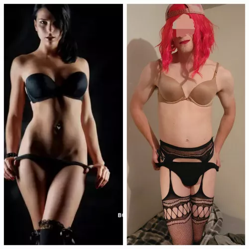 I gave a Pic recreation task for sissy Jess. Rate her effort out of ten