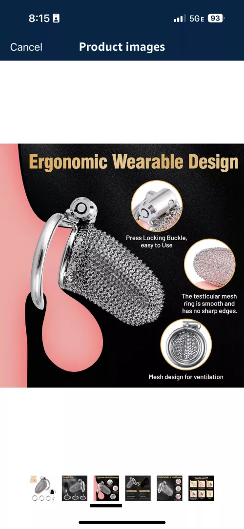 Metal mesh Cage following pa piercing