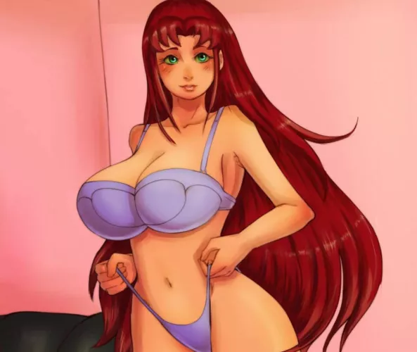 Starfire getting ready to fight (PinkKoffin)