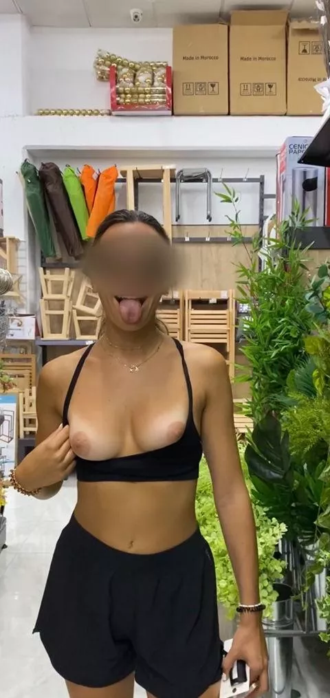 Trying to be sneaky at the mall