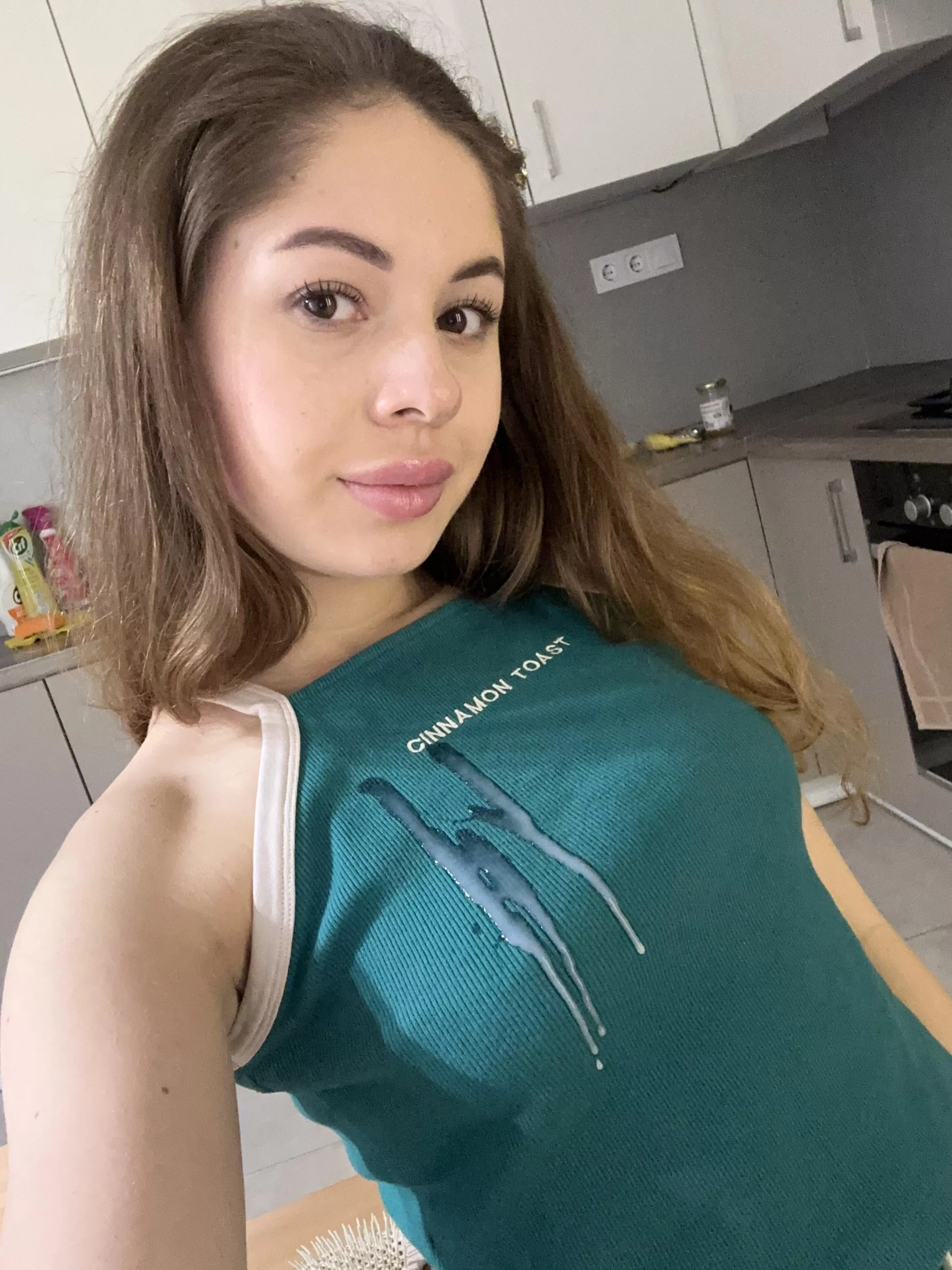 Daddy, you've stained my clothes. I think I'll take them off