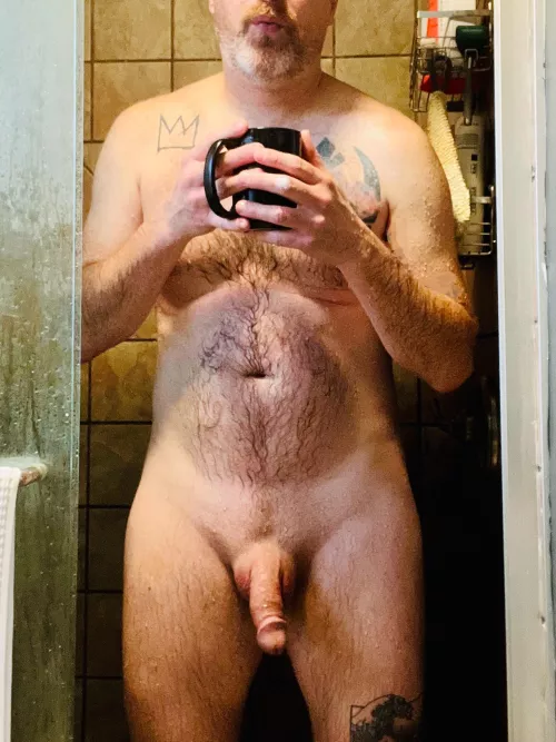 Hot shower, hot coffee 🔥 