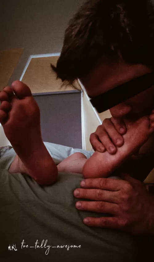 I either make him suck my toes, or he does what he wants! 