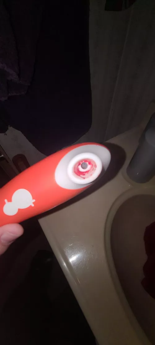 Partners clit sucker sucked a little too hard