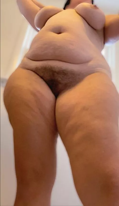 POV chubby granny getting ready to take you to the movies