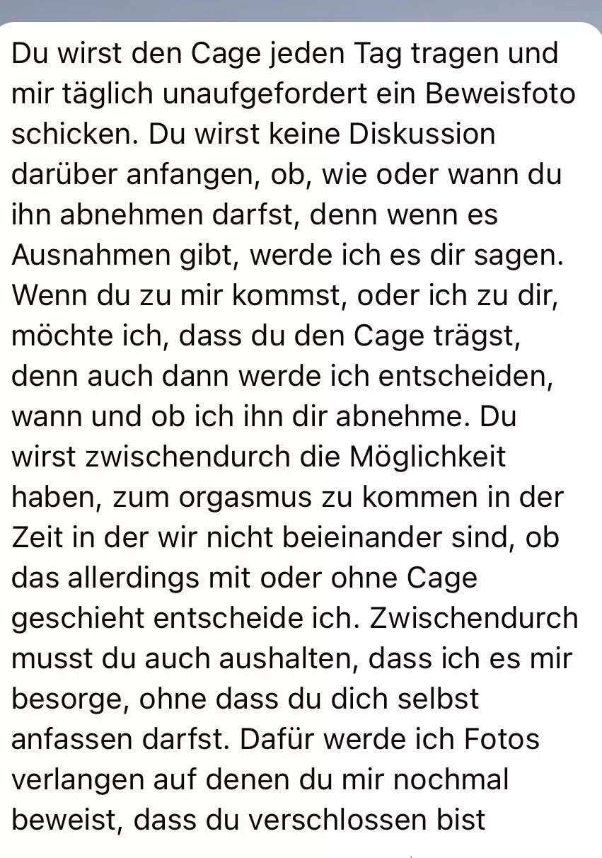 Wenn die Freundin das Sagen hat und man solche Nachrichten bekommt 🥲