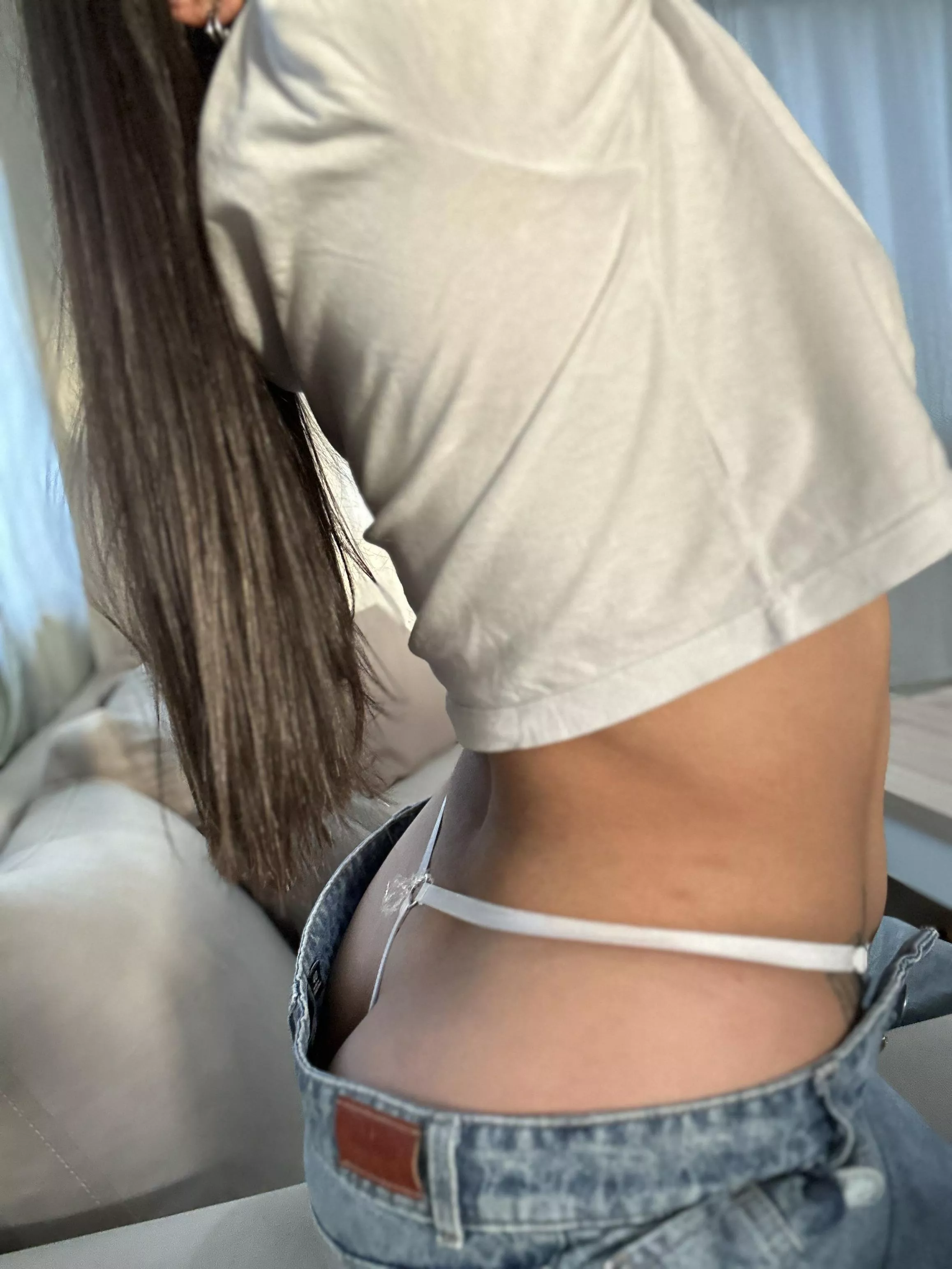 whale tail with tiny thong