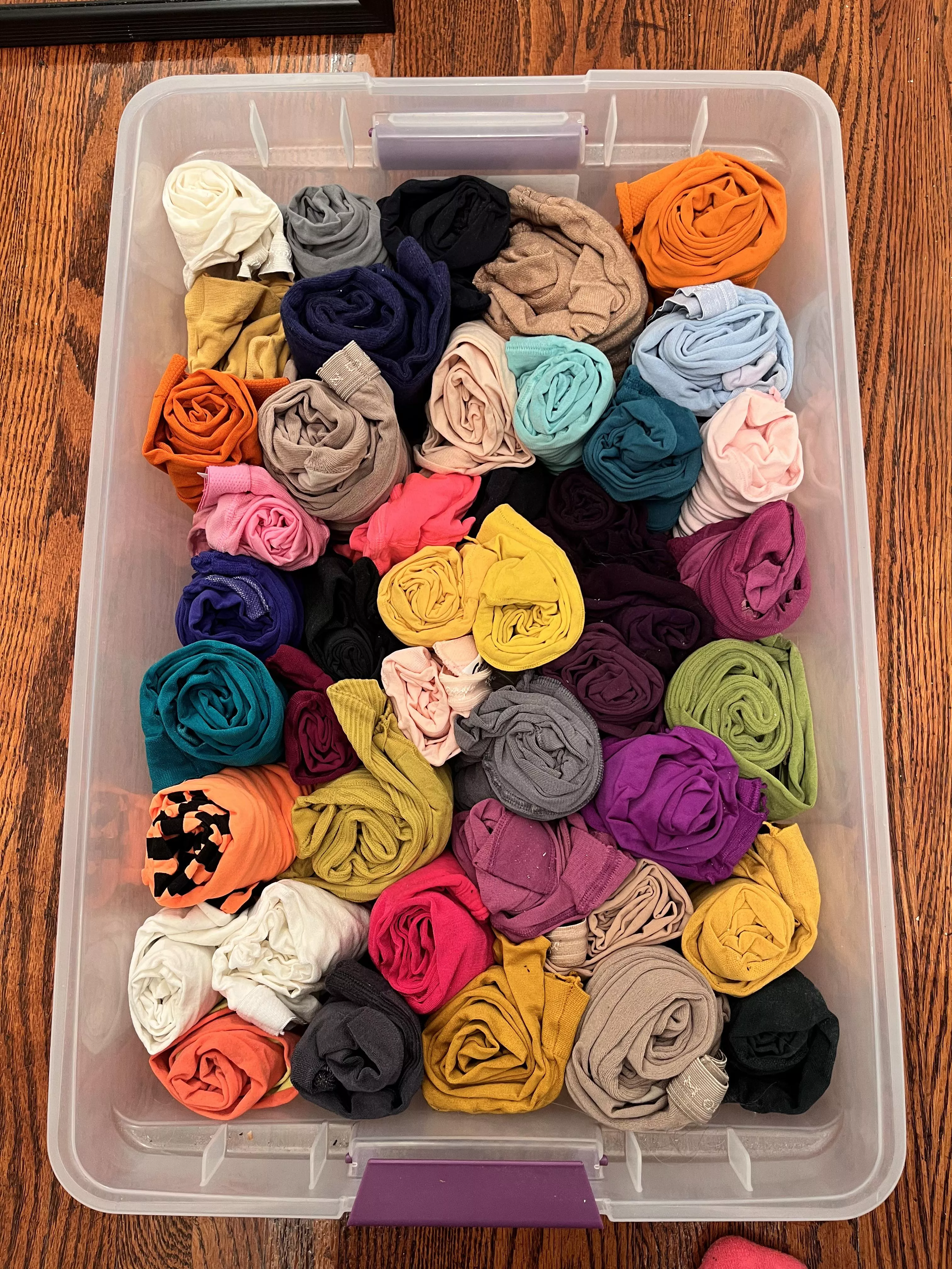 An easy way to organize tights!