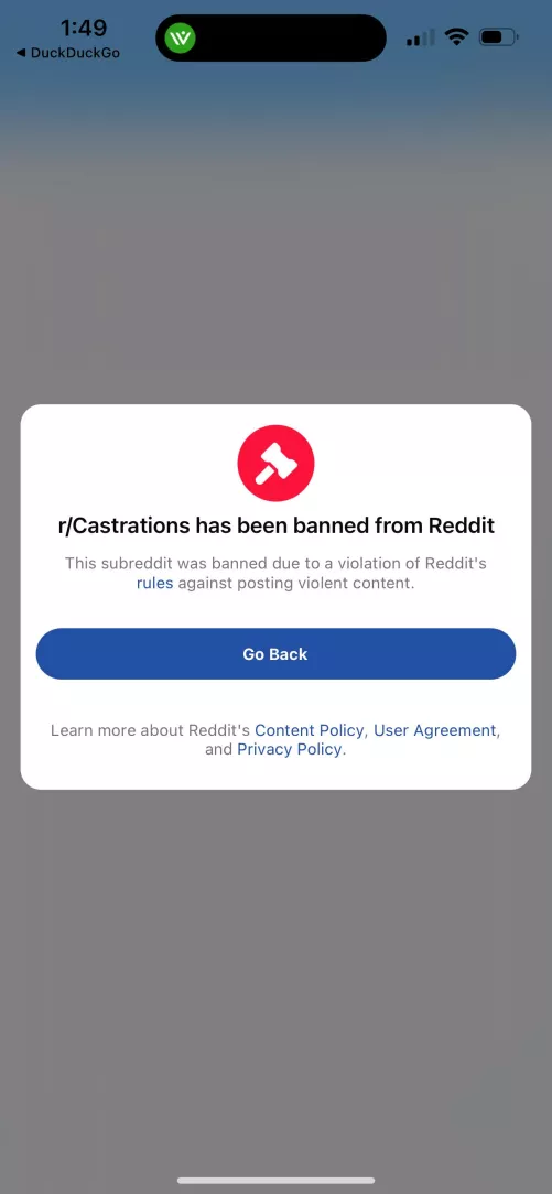 Castration sub is gone