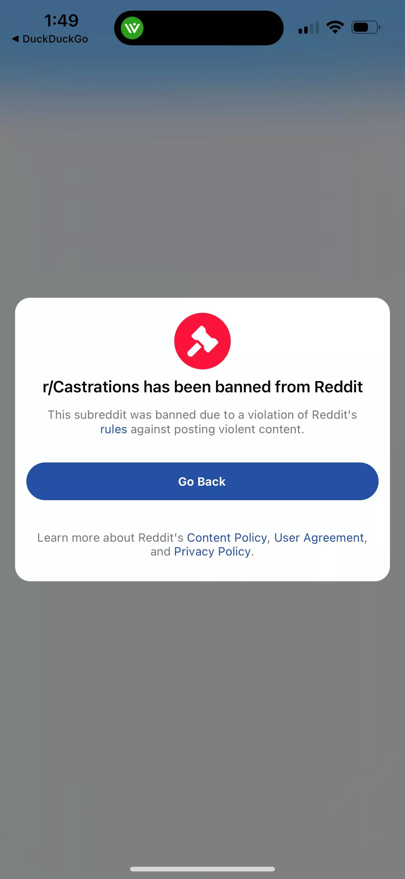 Castration sub is gone