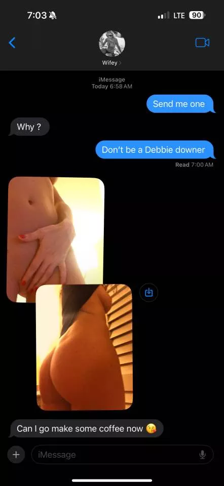 Getting wife to showoff 