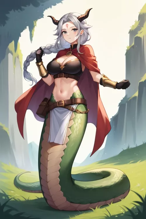 Lamia with braid