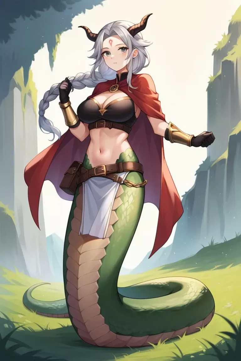 Lamia with braid
