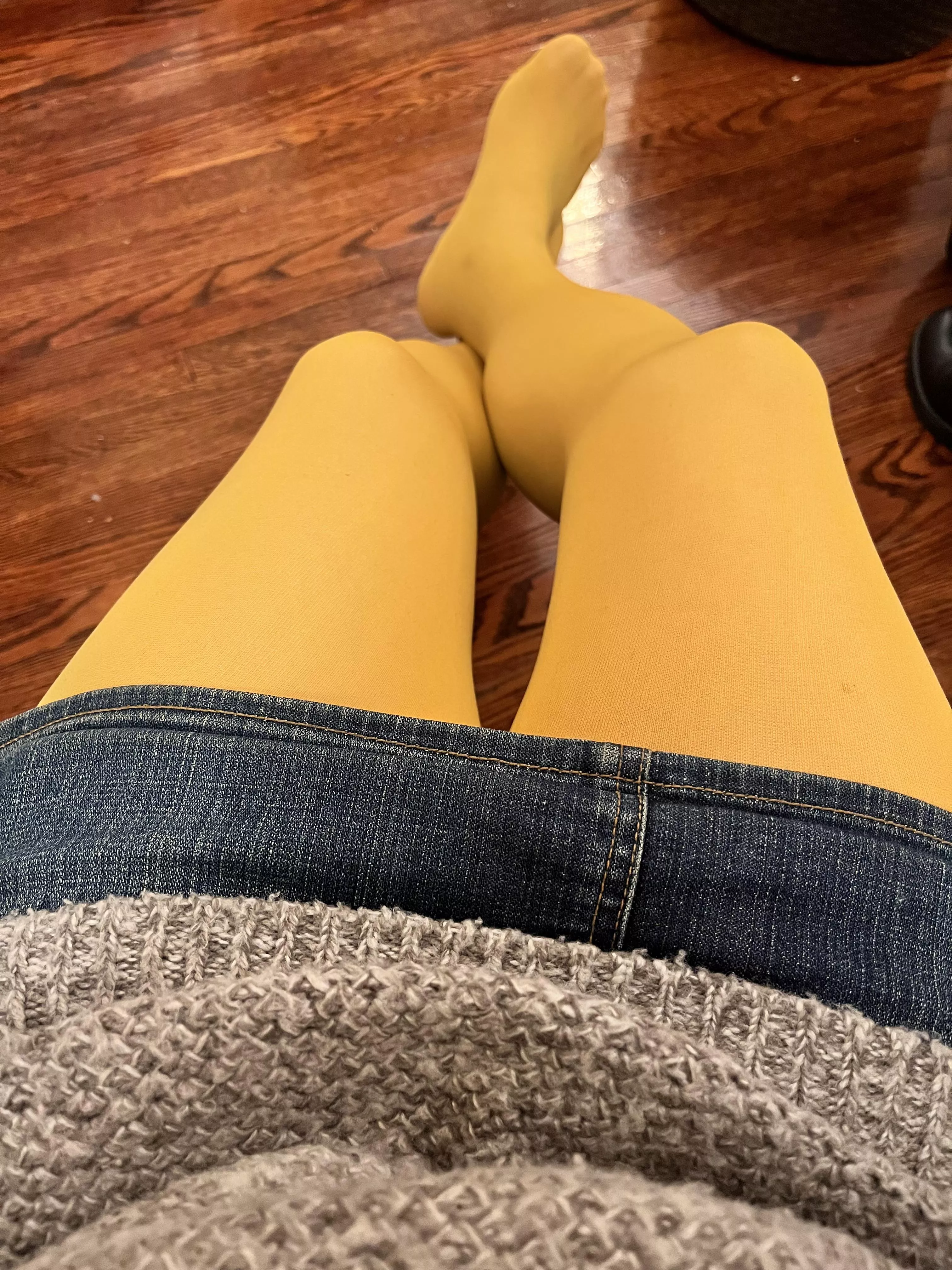 My cozy yellow tights.