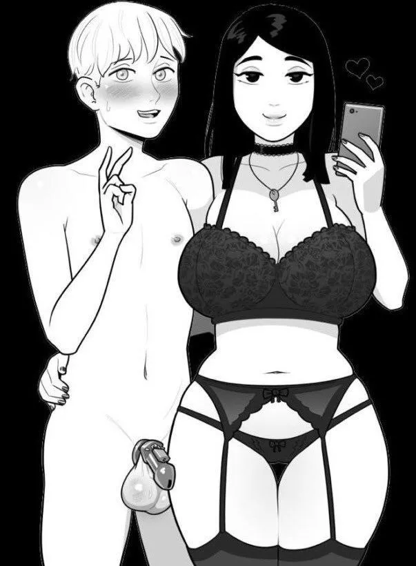 Wife Keyholder, Husband Locked in Chastity.   The way it should be.   